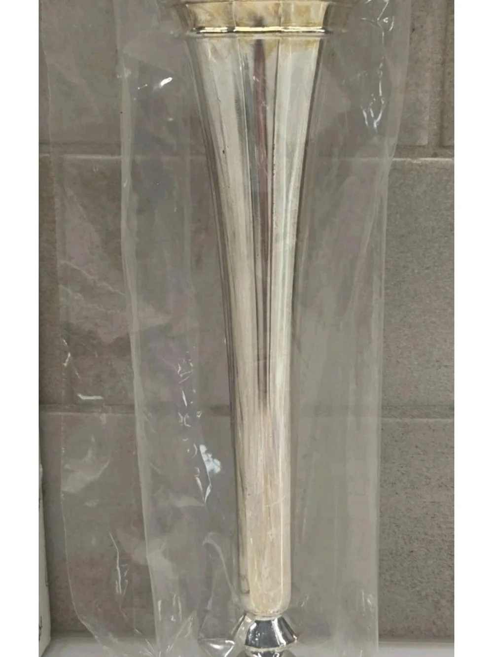 Vintage 356 Princess House Silverplated Bud Vase Fluted NOS Box
